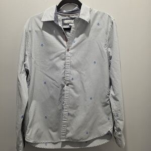 PD&C Men's Striped Button-Down Shirt